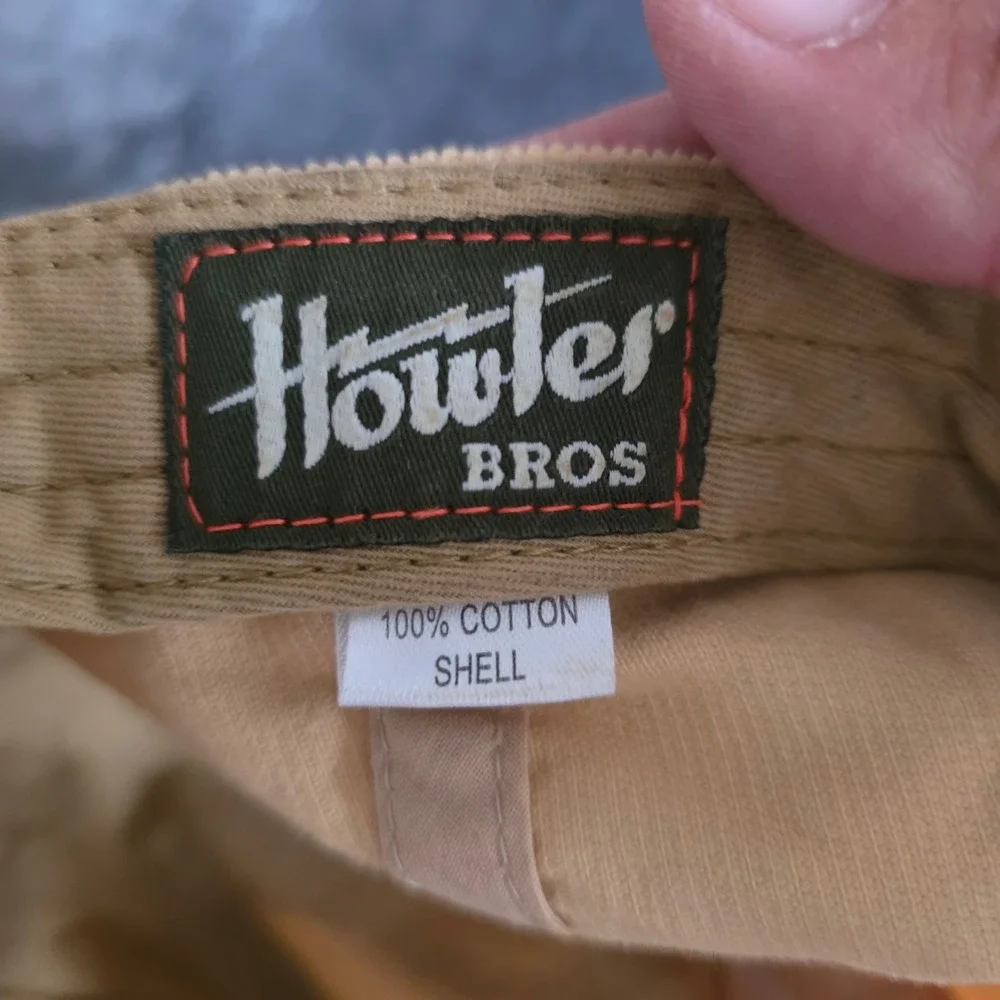 Howler Bros Hermanos Corduroy Snapback Hat Tan Yellow Cotton Lightning Bolt Cap